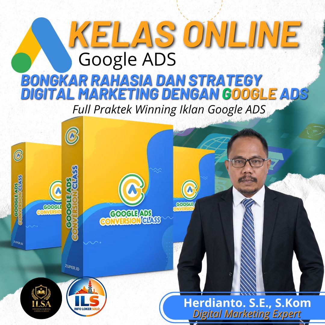 Kelas Online GOOGLE ADS - Bongkar rahasia dan strategy Iklan Google ADS